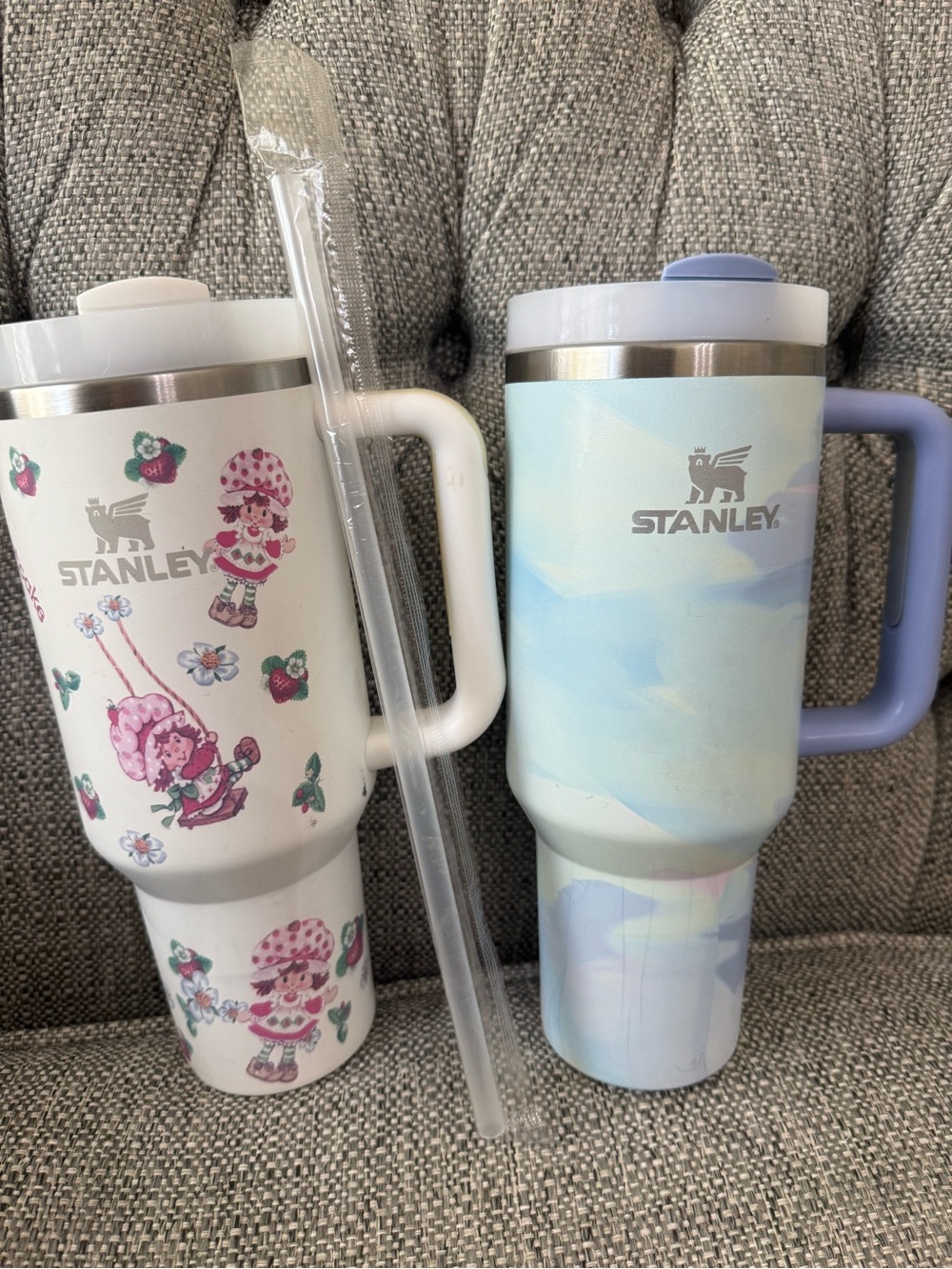 Stanley Travel Mugs - Floral Strawberry Print & Pastel Blue Ombre